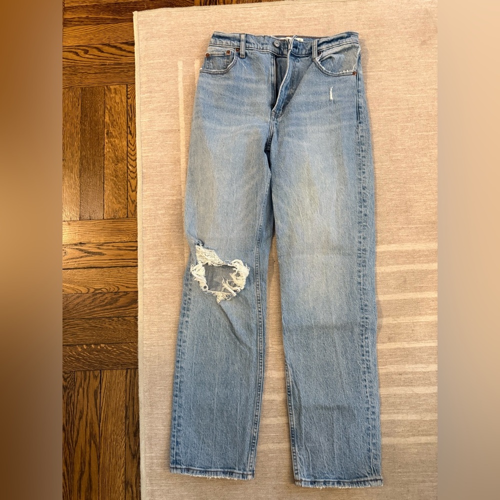 Abercrombie 90s straight ultra high rise jeans, Size 27